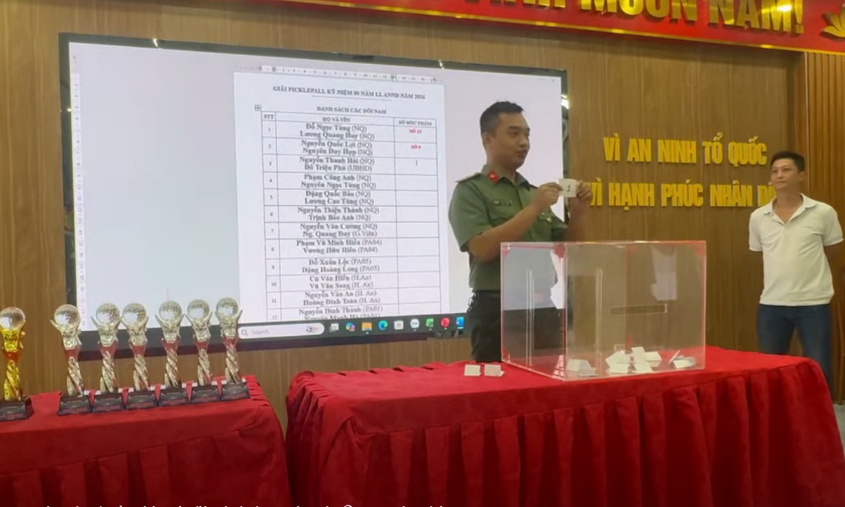 Công an phường Ngô Quyền: Tổ chức thi đấu Giải Pickleball năm 2026 chào mừng kỷ niệm 80 năm Ngày truyền thống lực lượng An ninh nhân dân